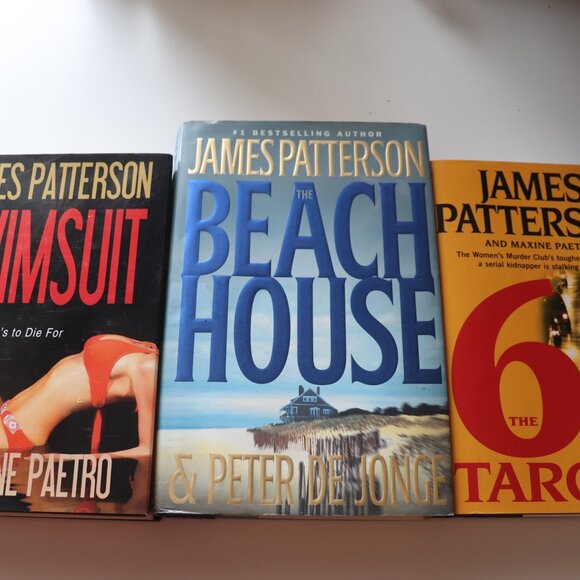 James Patterson Hard Cover Book Lot Fiction Beach House Swimsuit The 6th Target - Picture 1 of 6